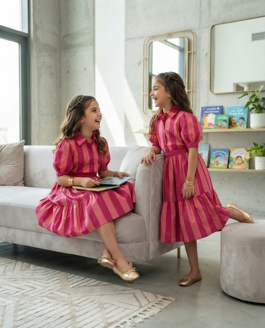 BELLA MINI PINK SHIRT AND SKIRT KIDS- DELIVERY IN 10 to 12 days