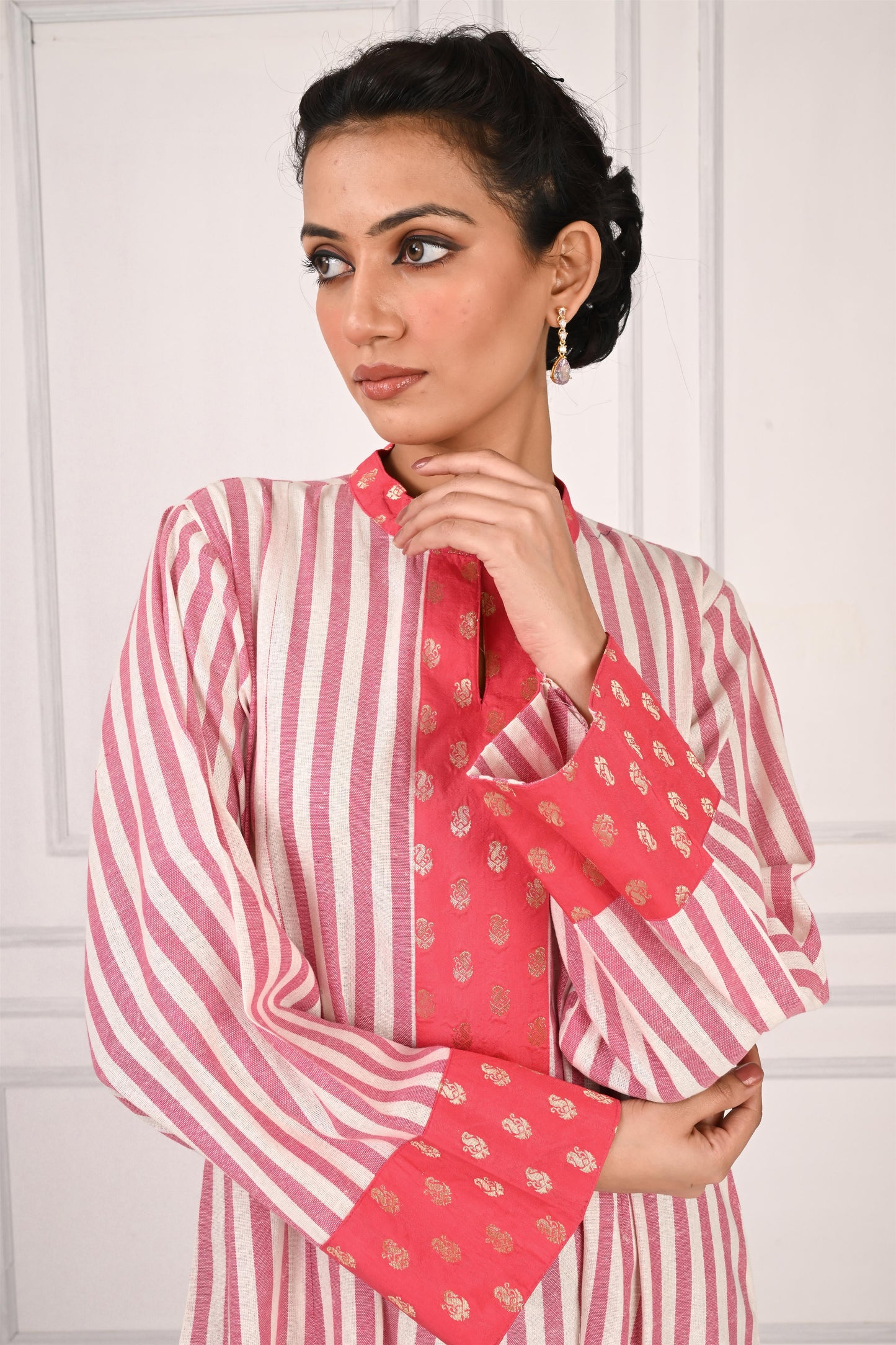 LENORA PINK STRIPES-same day delivery