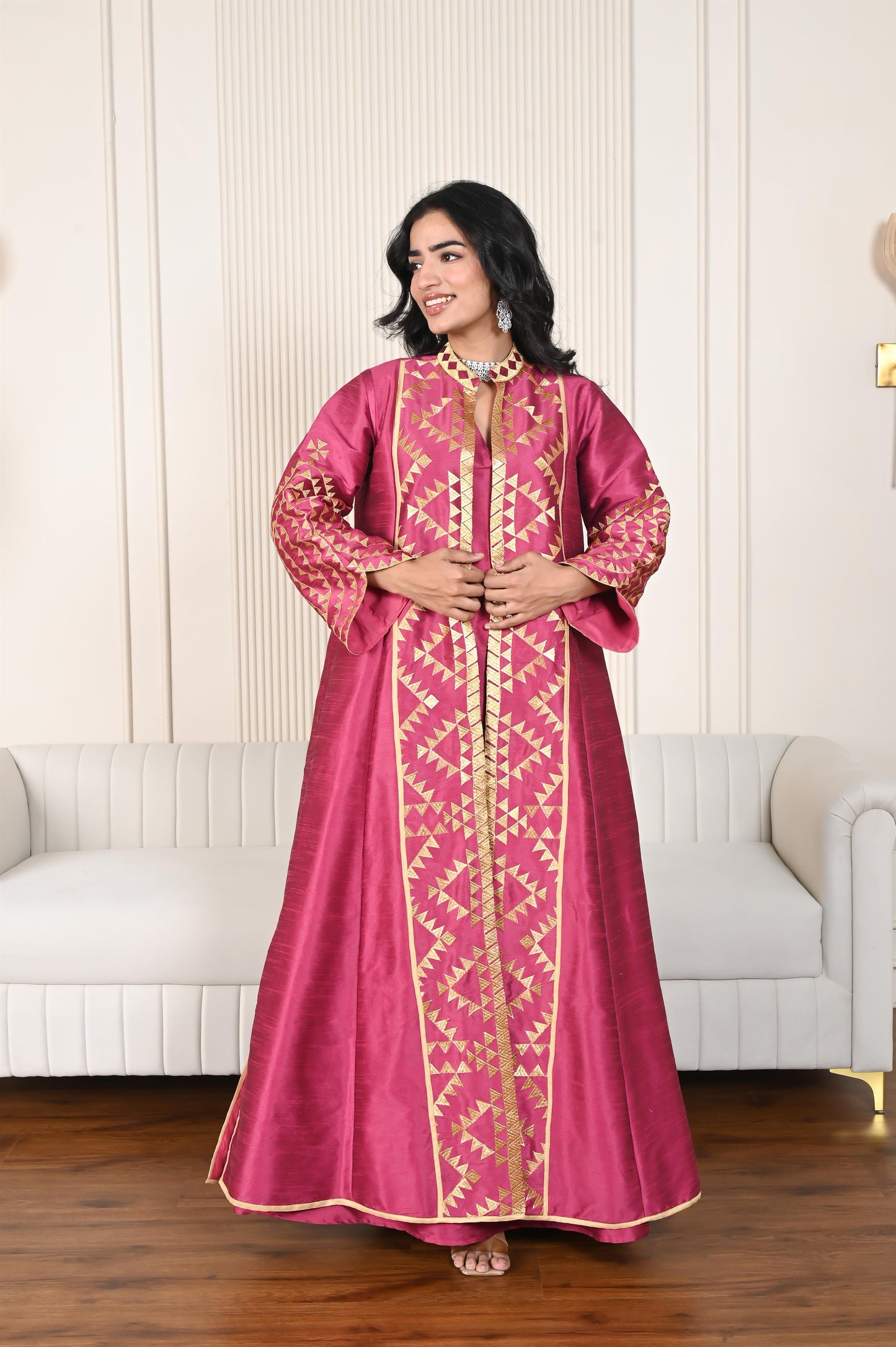 ELVI SILK SET PINK-SAME DAY DELIVERY