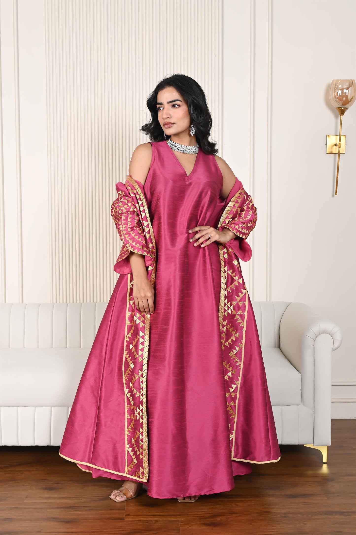 ELVI SILK SET PINK-SAME DAY DELIVERY