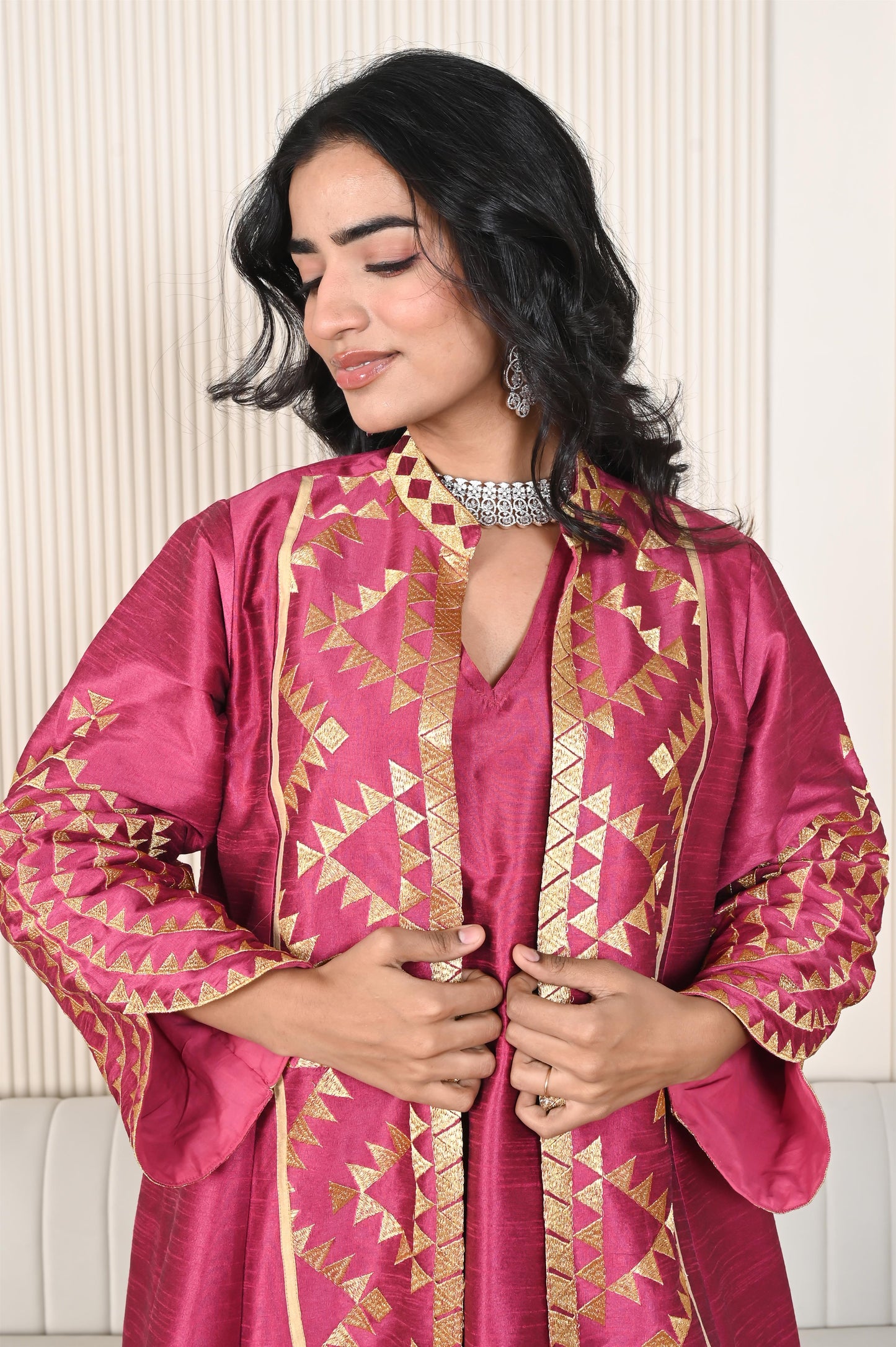 ELVI SILK SET PINK-SAME DAY DELIVERY