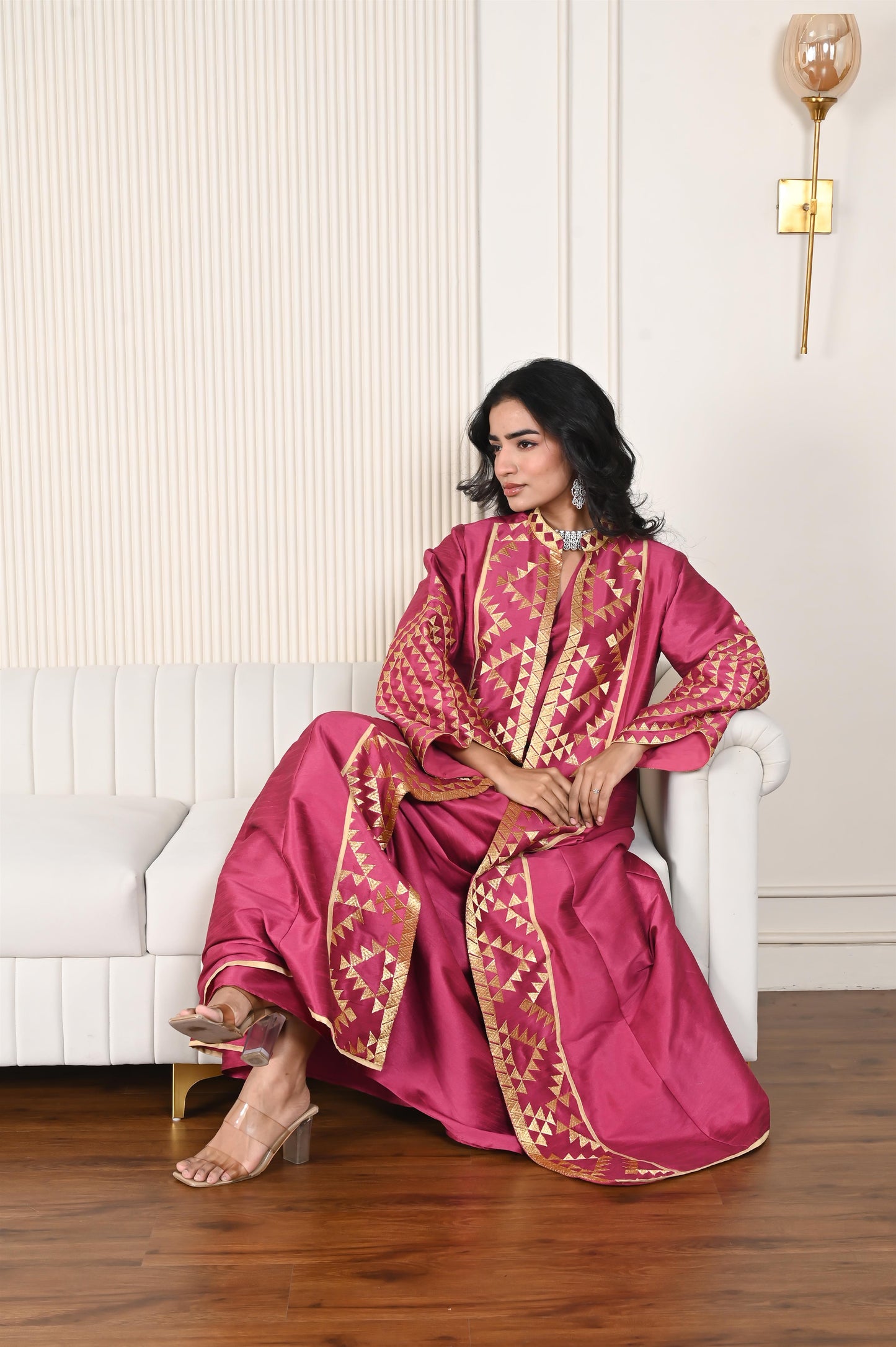 ELVI SILK SET PINK-SAME DAY DELIVERY
