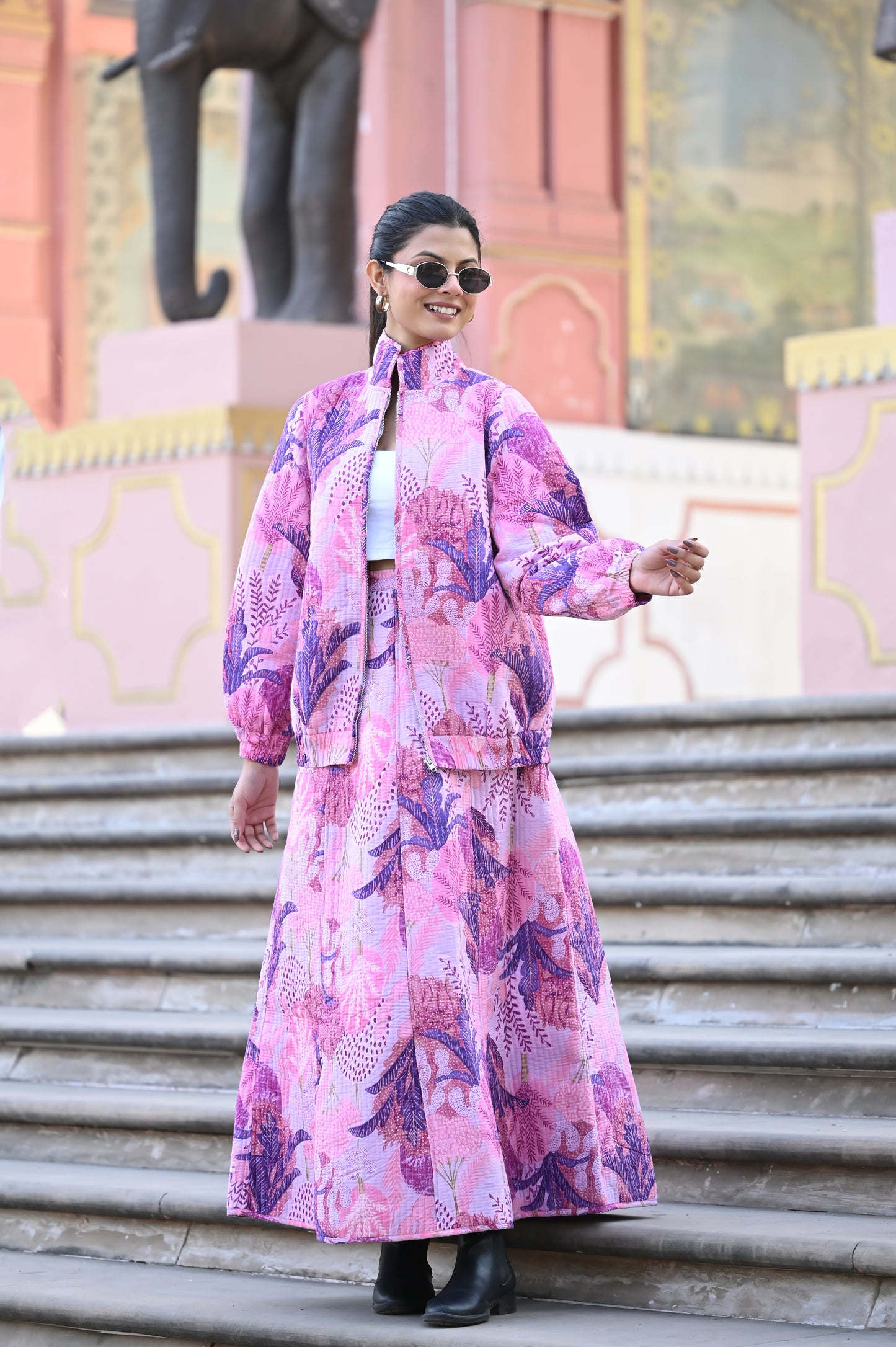 INDRI WINTER QUILTED JACKET AND SKIRT- DELIVERY IN 10 TO 12 DAYS