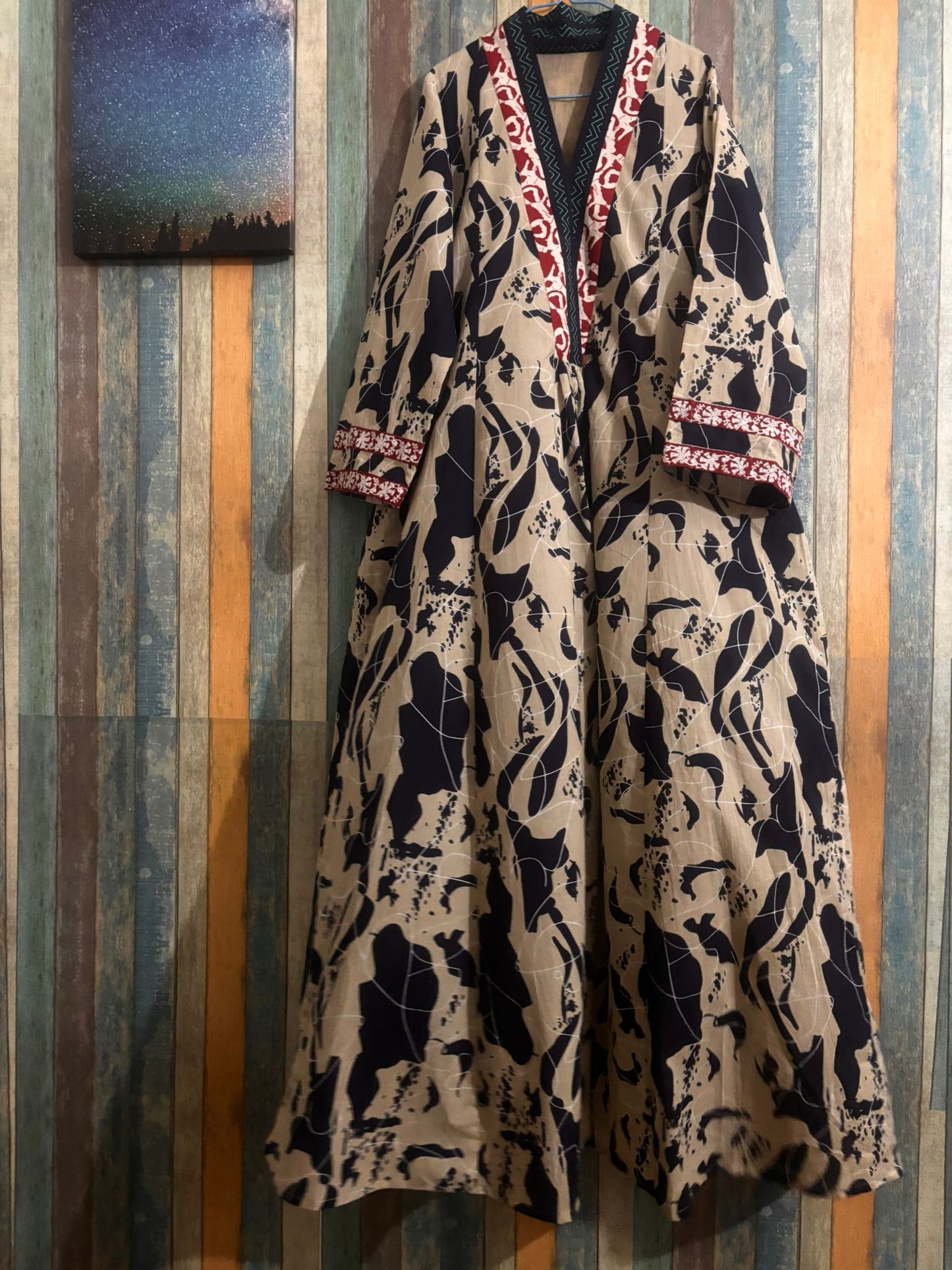 Radhe dark Blue and beige-delivery in 7 to 10 days