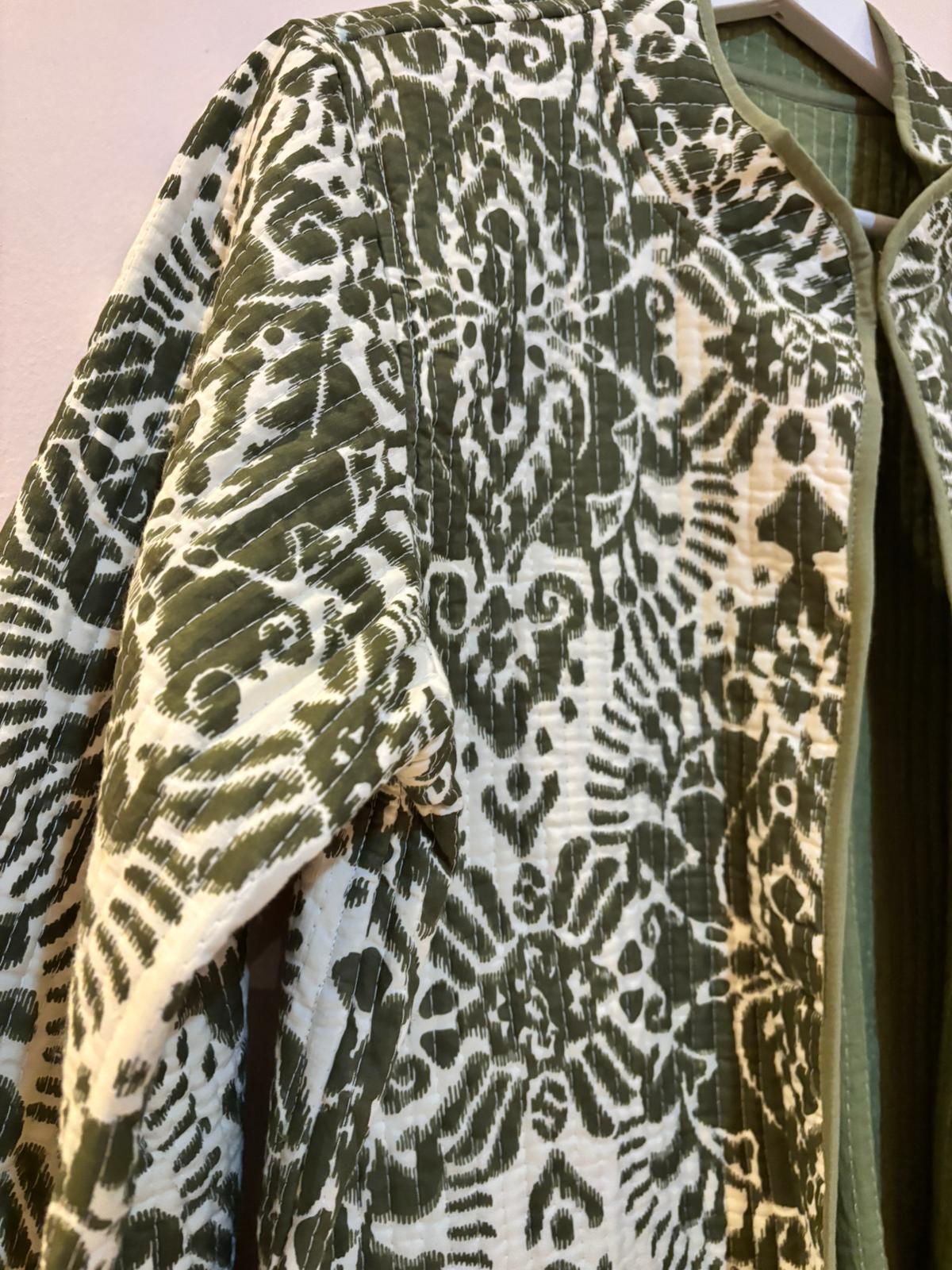 ISHA GREEN WINTER QUILTED JACKET-DELIVERY IN 1 OR 2 DAYS