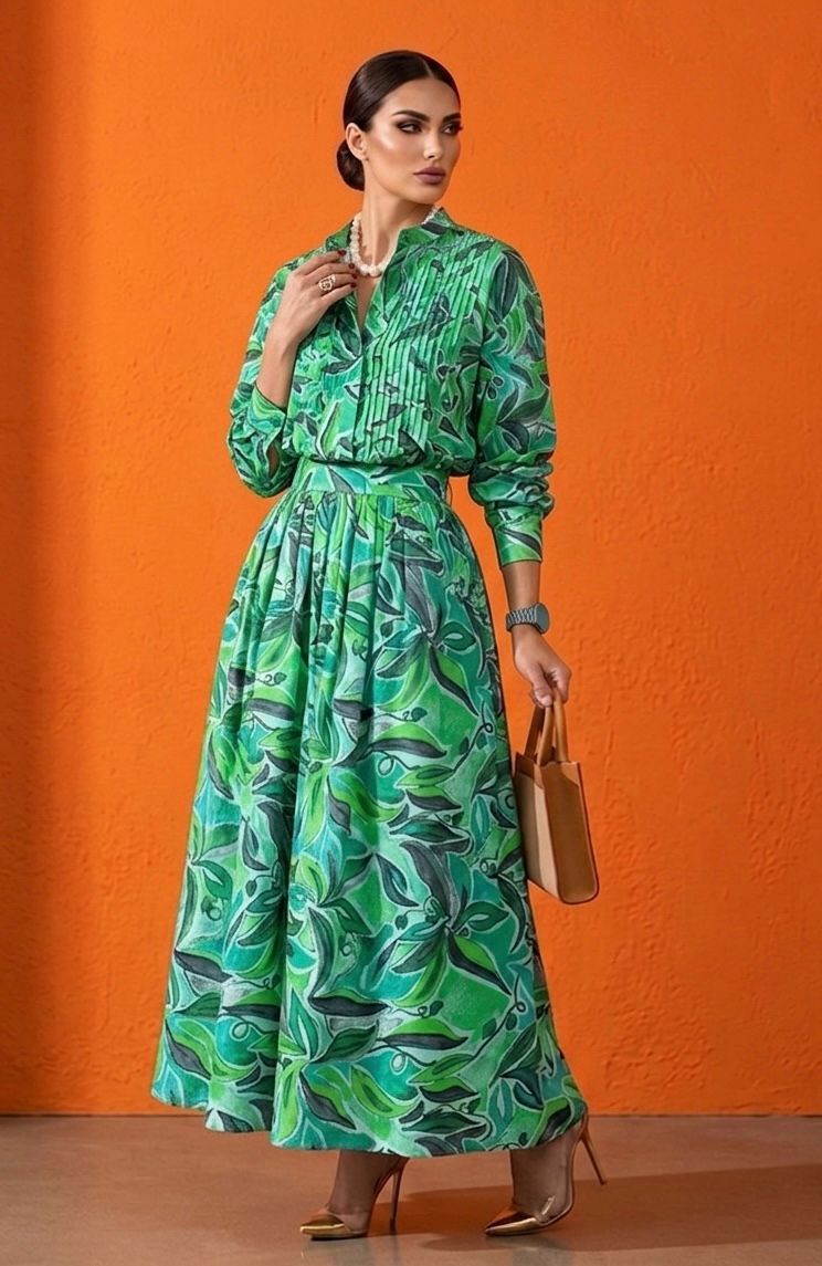 VIYANKA SKIRT AND SHIRT SET(SET OF 2) -Delivery in 5 TO 6 DAYS