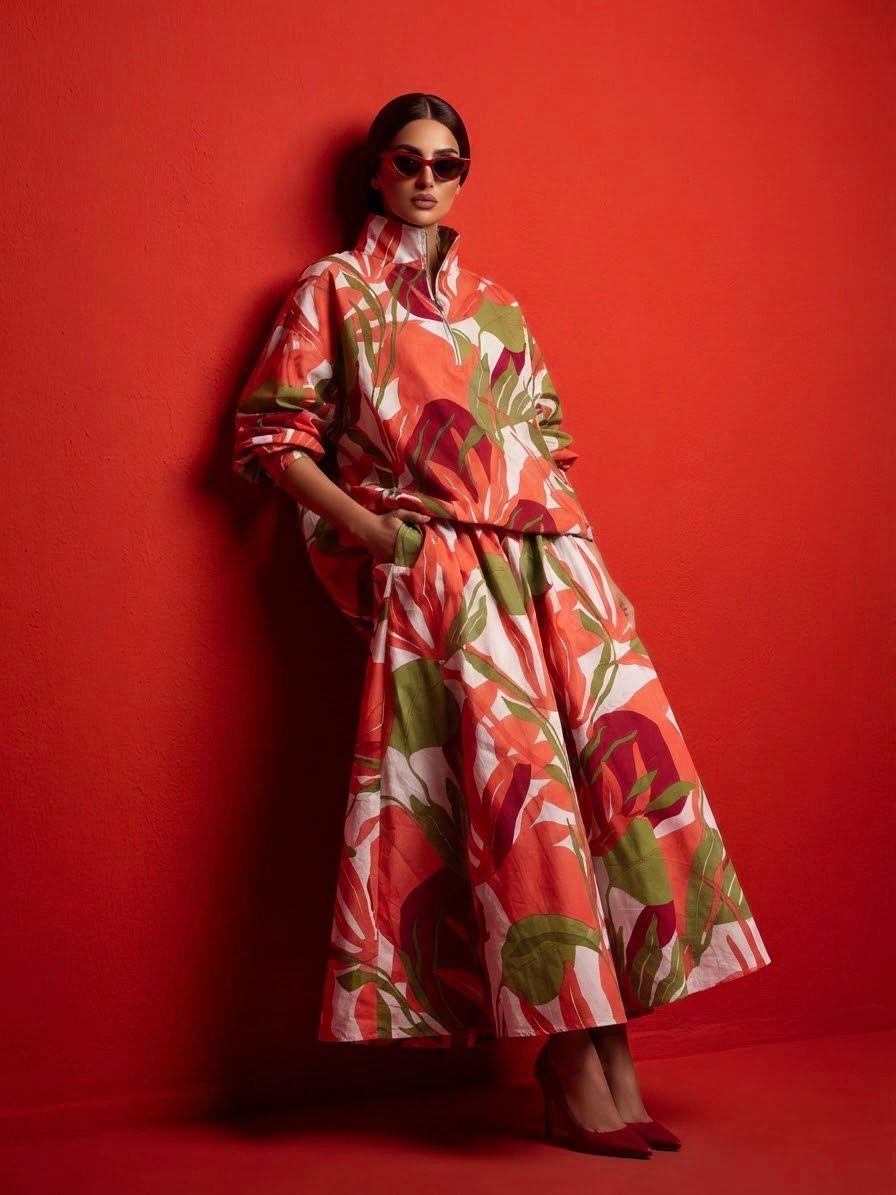 SAHA SHIRT AND SKIRT SET (SET OF 2) -preorder Delivery IN 10 to 12 days