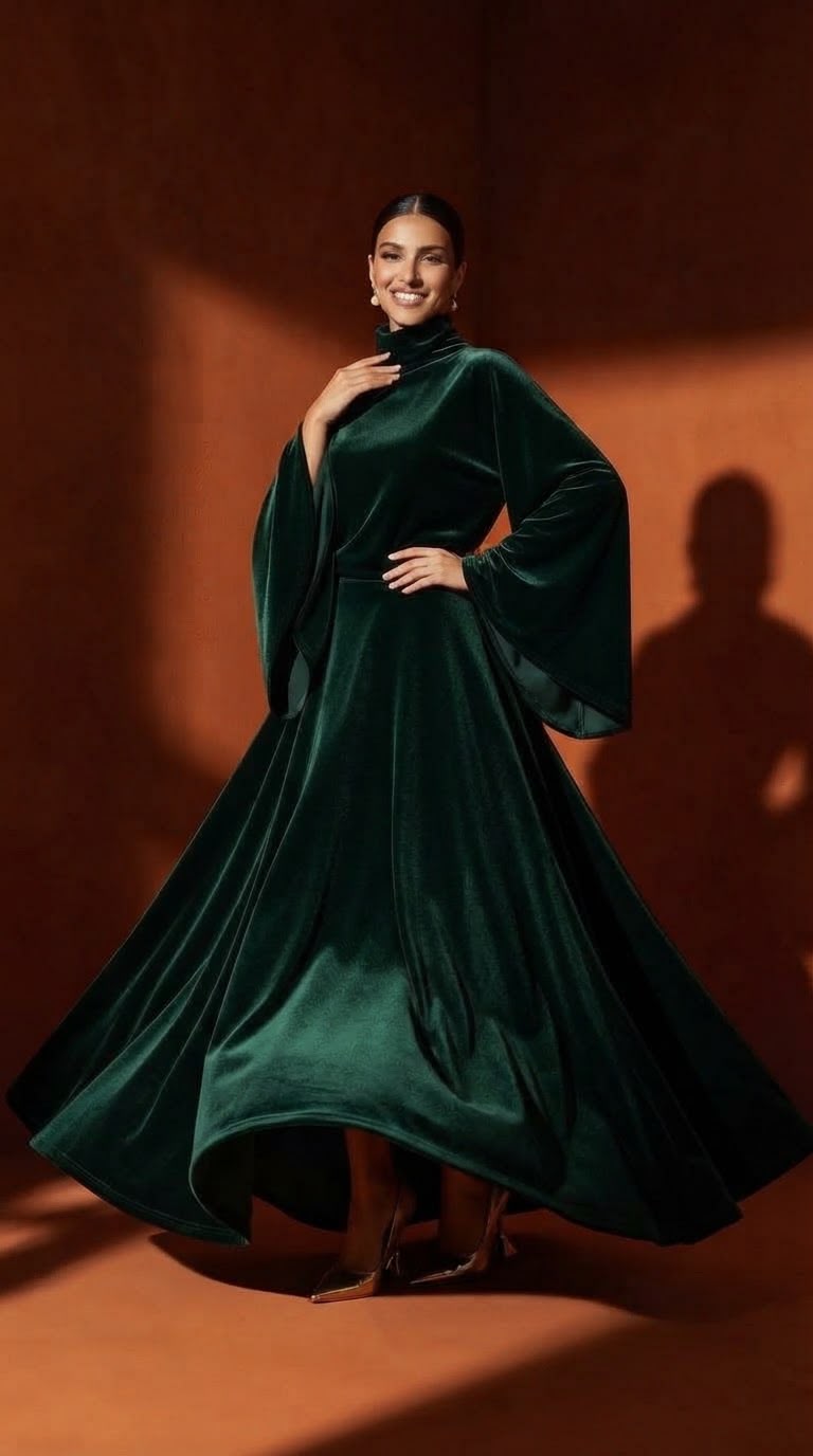 EMA VELEVT KAFTAN-DELIVERY IN 10 TO 12 DAYS