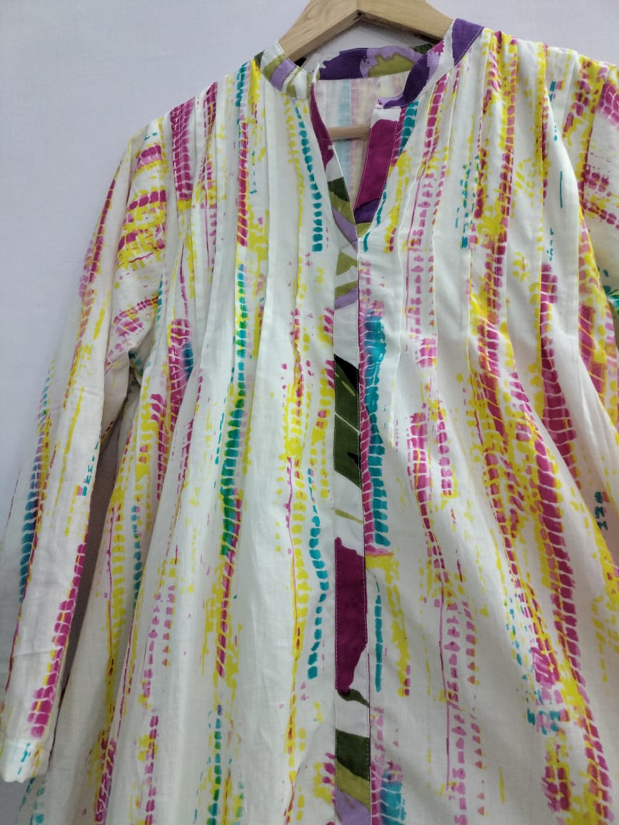 Isha 2 Tie dye cotton kaftan-delivery in 7 to 10 days