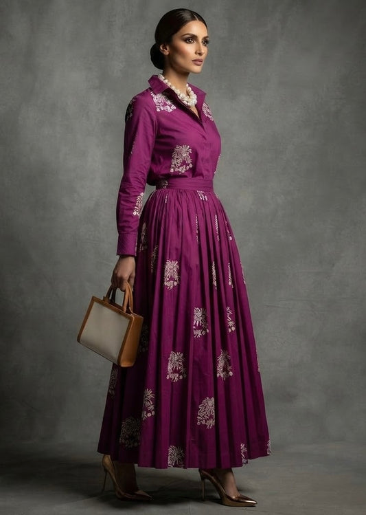 VAHA cotton embroidered SKIRT AND SHIRT  -Delivery IN 1 WEEK (Copy)