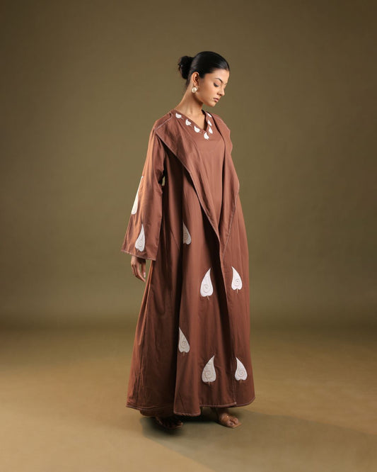 MAHA BROWN  ABAYA SET
