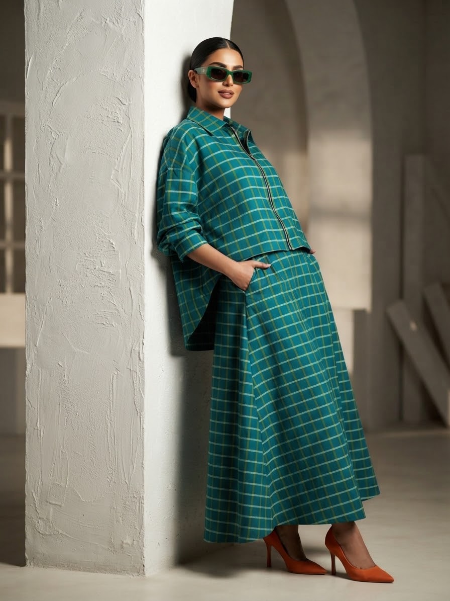 HARA SHIRT AND SKIRT SET  (SET OF 2) -Delivery in 10TO 12 DAYS