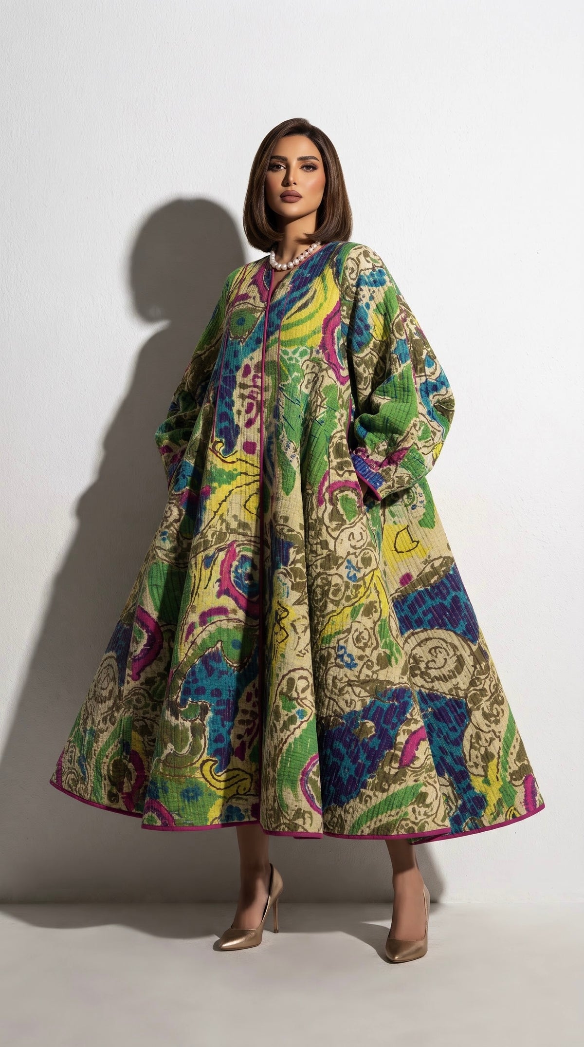 ARNA  quilted kaftan-DELIVERY IN 1 week