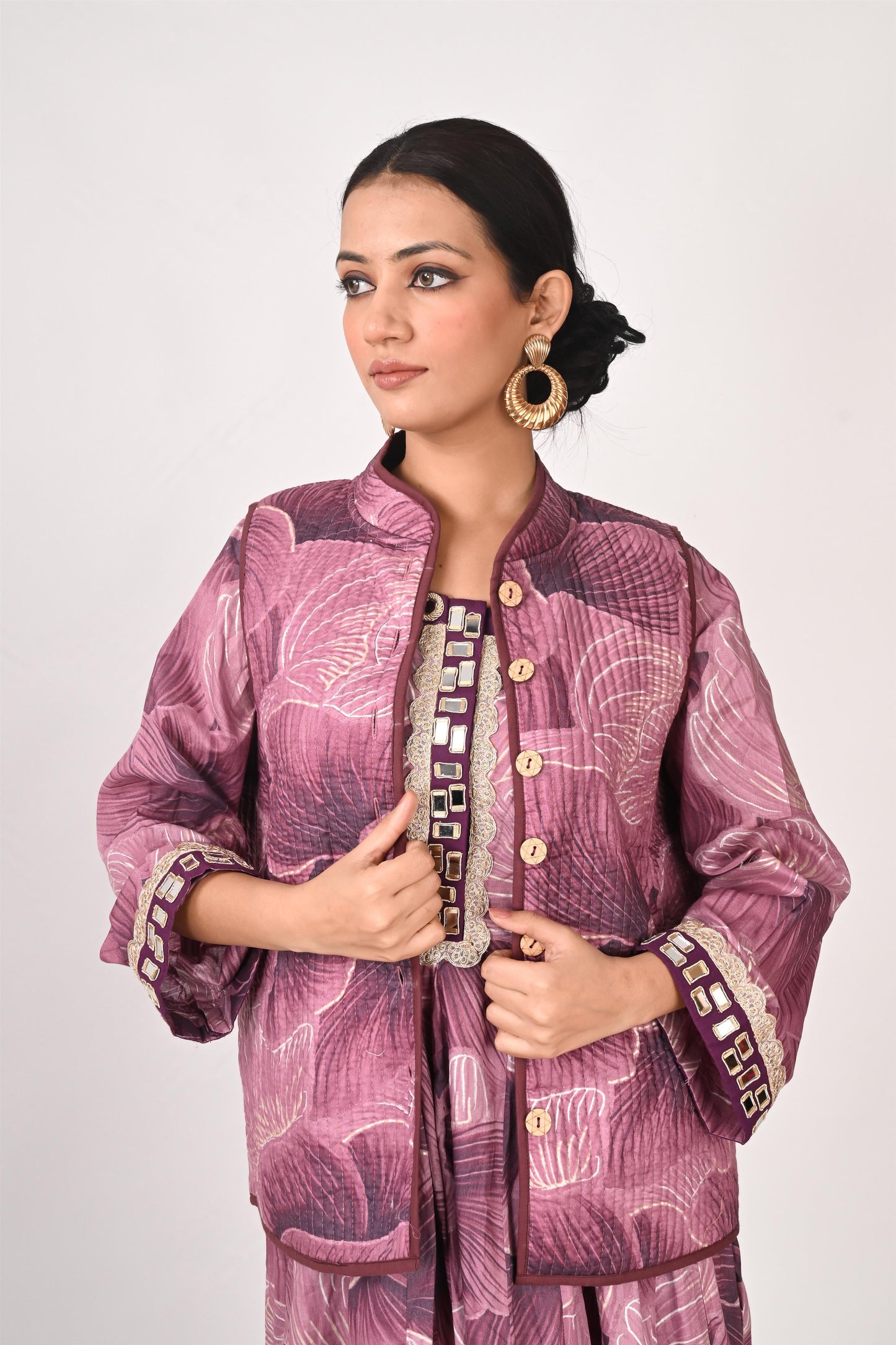 AMILA SET WITH WINTER JACKET-same day delivery