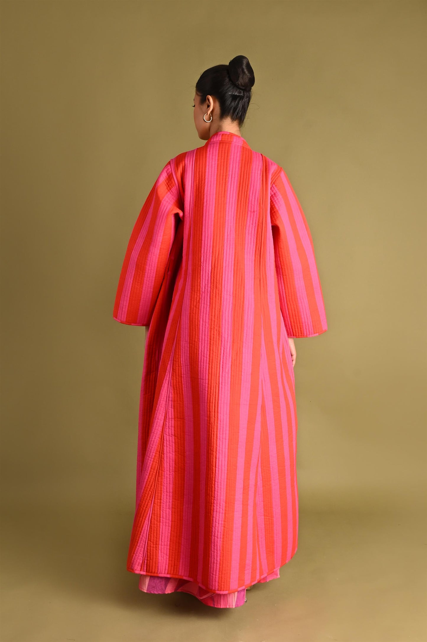 ISHA FUSCHIA WINTER QUILTED JACKET-SET OF 2-DELIVERY IN 1 TO 2DAYS