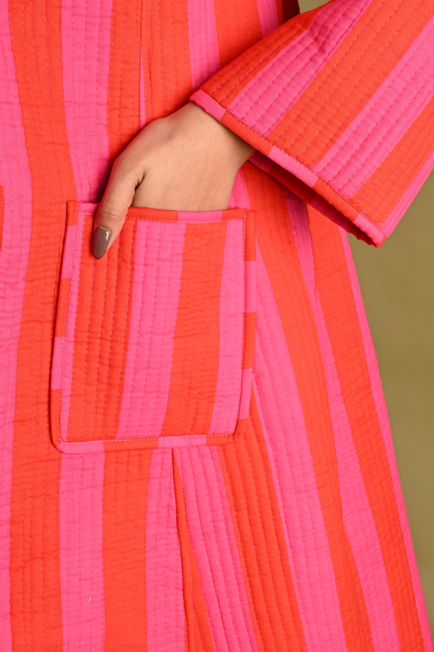 ISHA FUSCHIA WINTER QUILTED JACKET-SET OF 2-DELIVERY IN 1 TO 2DAYS