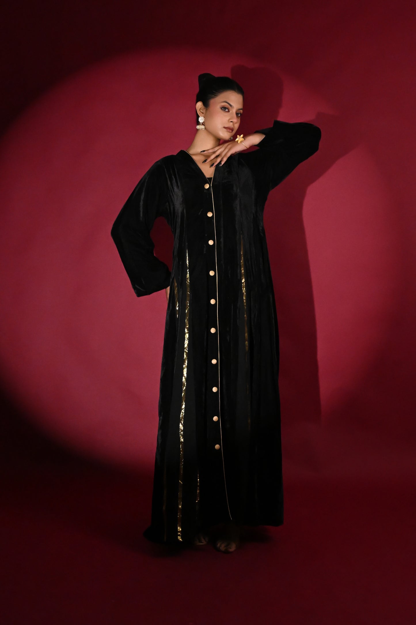 VAYU-VELVET KAFTAN  -DELIVERY IN 1 TO 2 DAYS