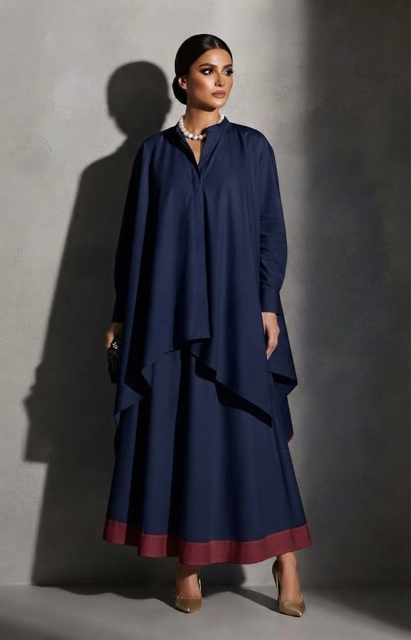 TAMA NAVY BLUE SKIRT AND TOP SET  (SET OF 2) -Delivery in 1 WEEK