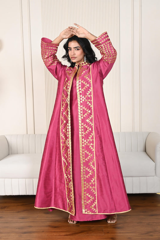 ELVI SILK SET PINK-SAME DAY DELIVERY