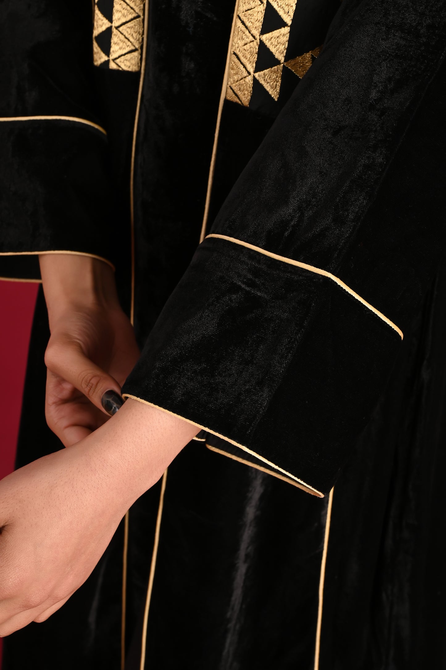 AGNI-VELVET KAFTAN  SET-DELIVERY IN 1TO 2 DAYS