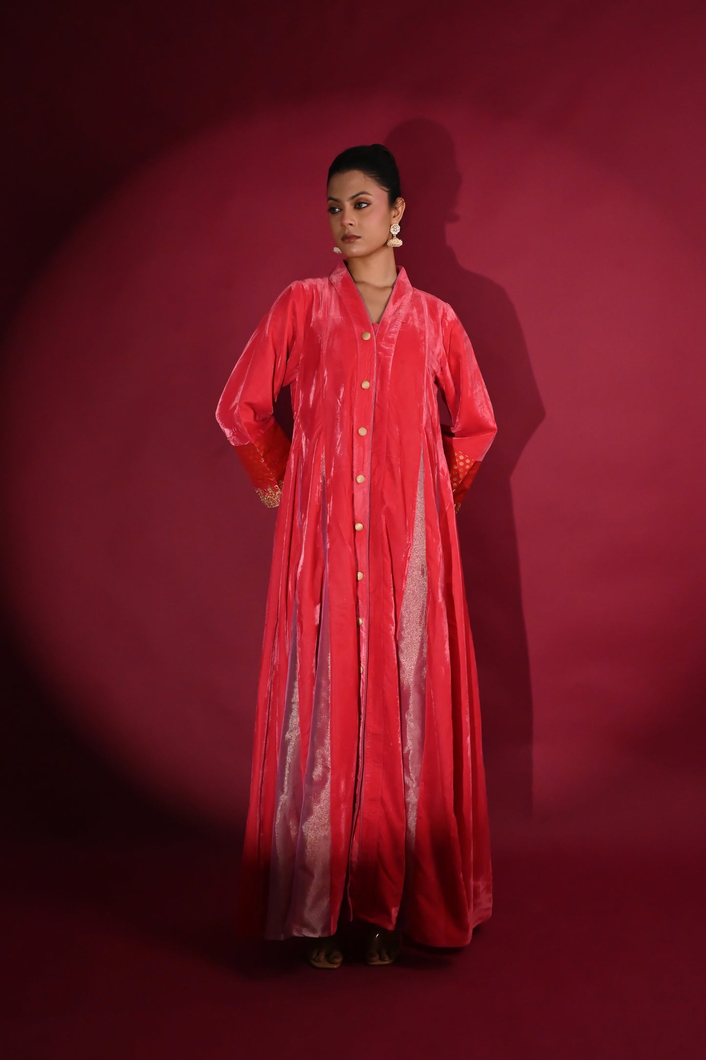 ADRTA  VELVET KAFTAN  -DELIVERY IN 1 TO 2 DAYS