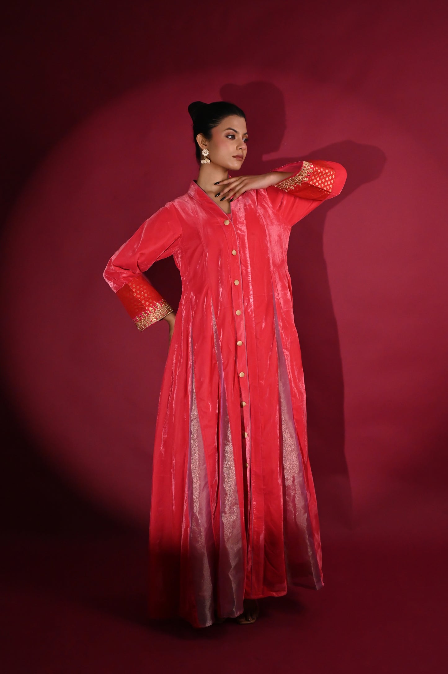 ADRTA  VELVET KAFTAN  -DELIVERY IN 1 TO 2 DAYS