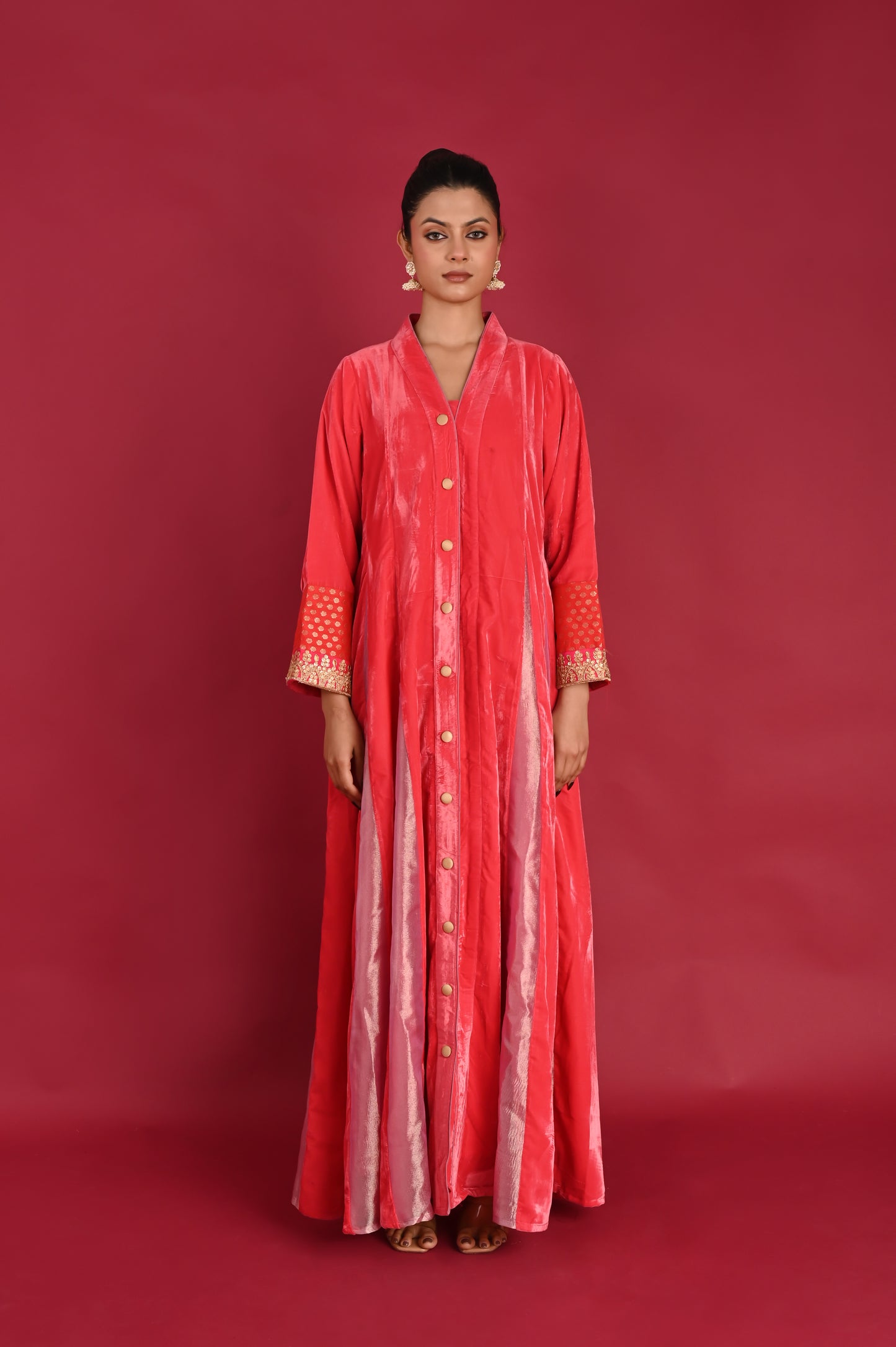 ADRTA  VELVET KAFTAN  -DELIVERY IN 1 TO 2 DAYS
