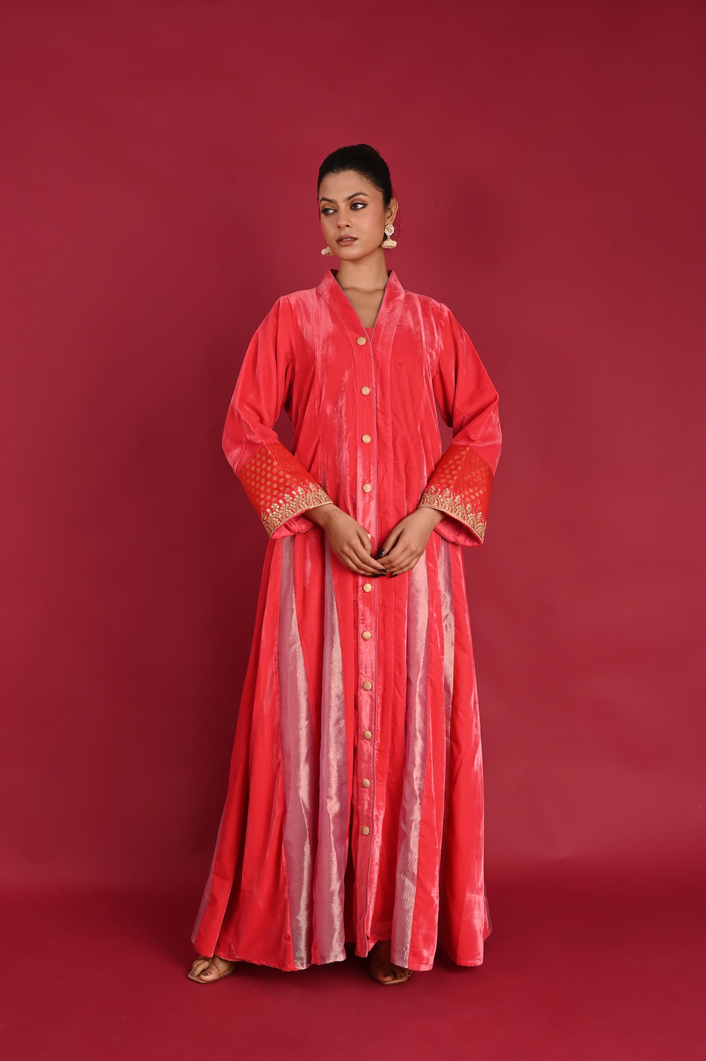 ADRTA  VELVET KAFTAN  -DELIVERY IN 1 TO 2 DAYS