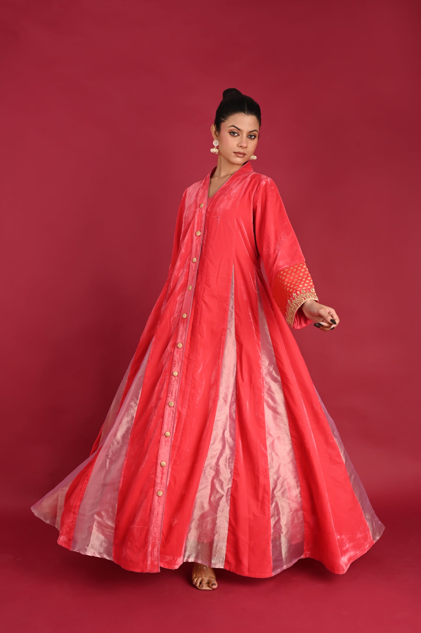 ADRTA  VELVET KAFTAN  -DELIVERY IN 1 TO 2 DAYS