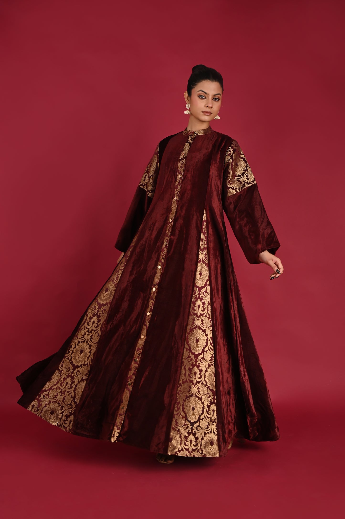 HAYAMI  VELVET KAFTAN  -DELIVERY IN 1 TO 2 DAYS