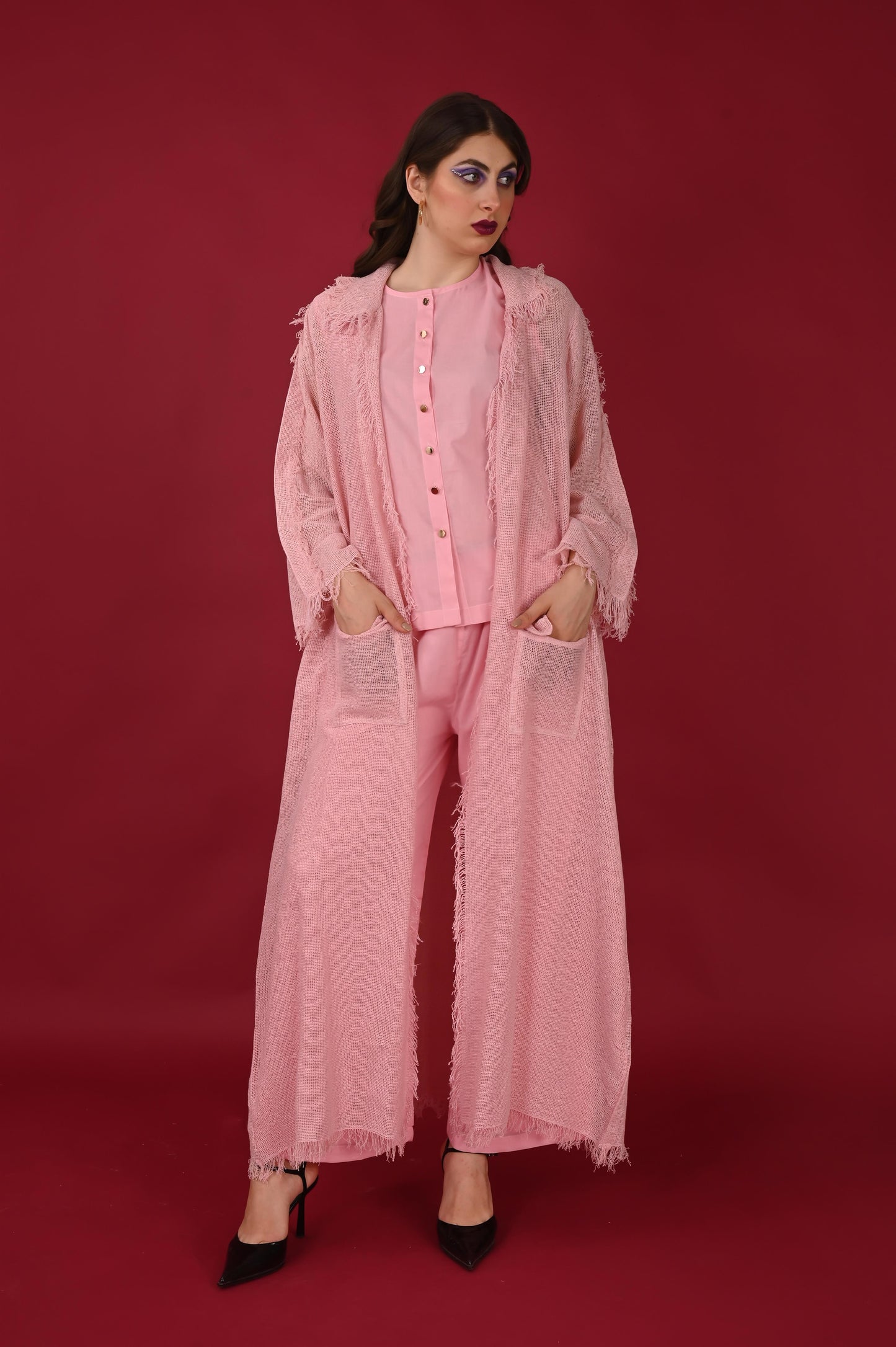 BAHATI PEACH JACKET-HANDMADE JUTE