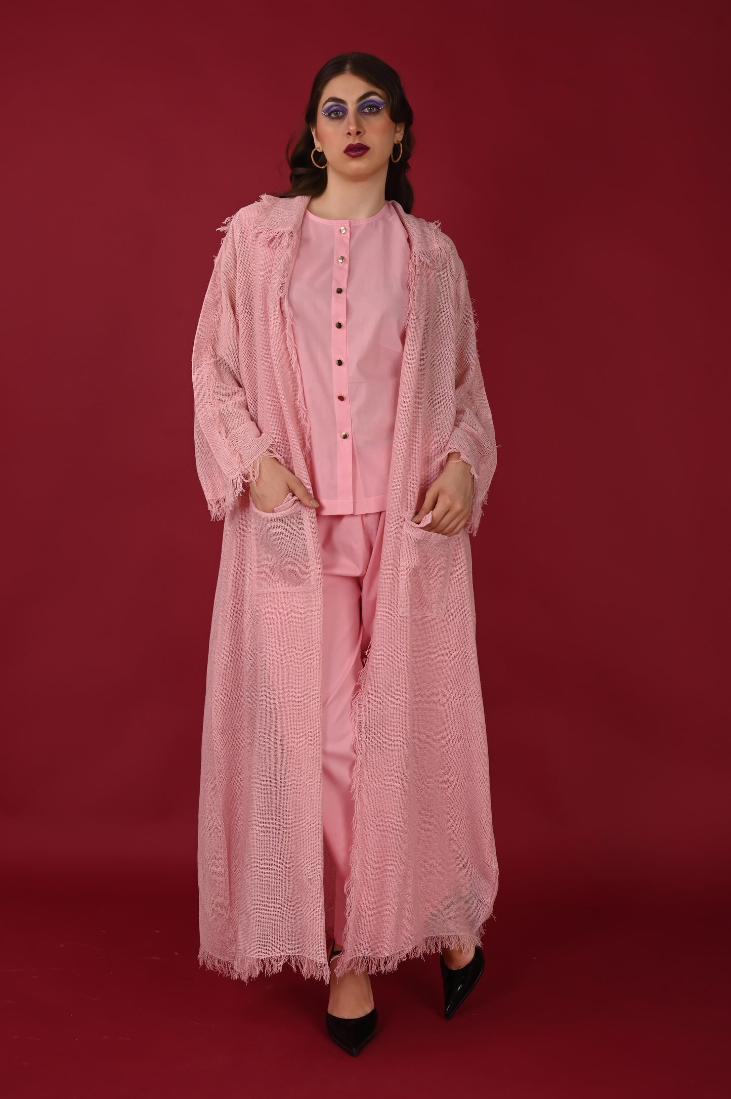 BAHATI PEACH JACKET-HANDMADE JUTE