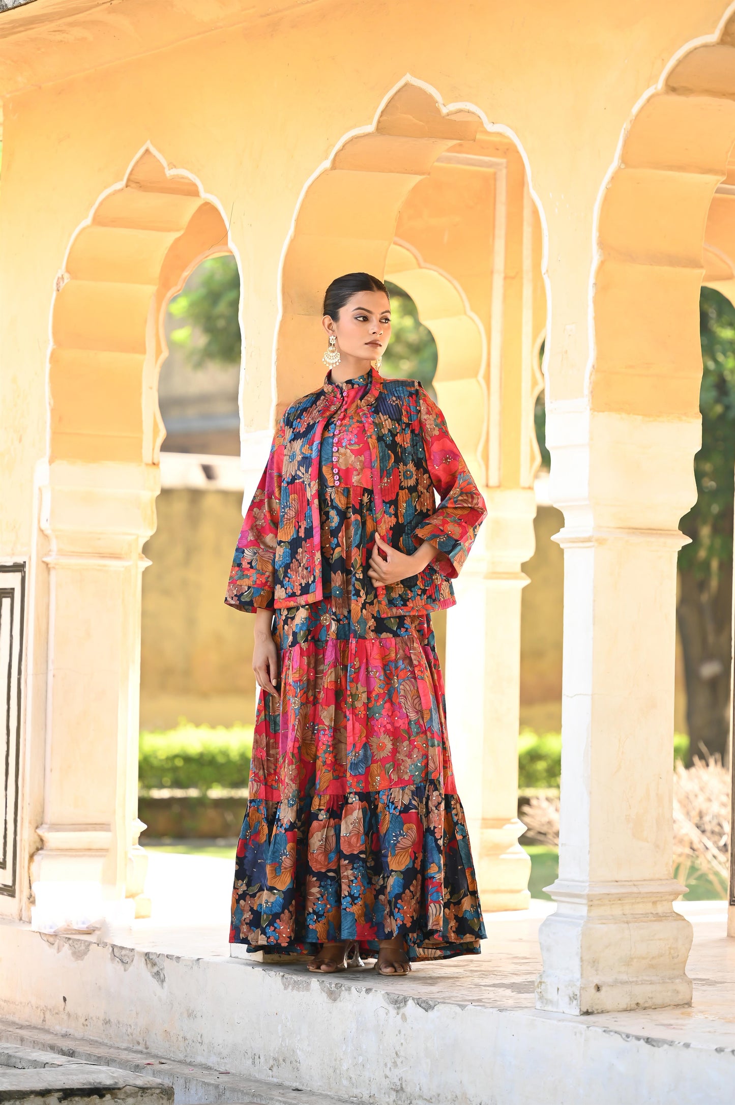 ATYA SET-DELIVERY IN 1 OR 2 DAYS-قفطان من القطن والحرير مع جاكيت شتوي مبطّن