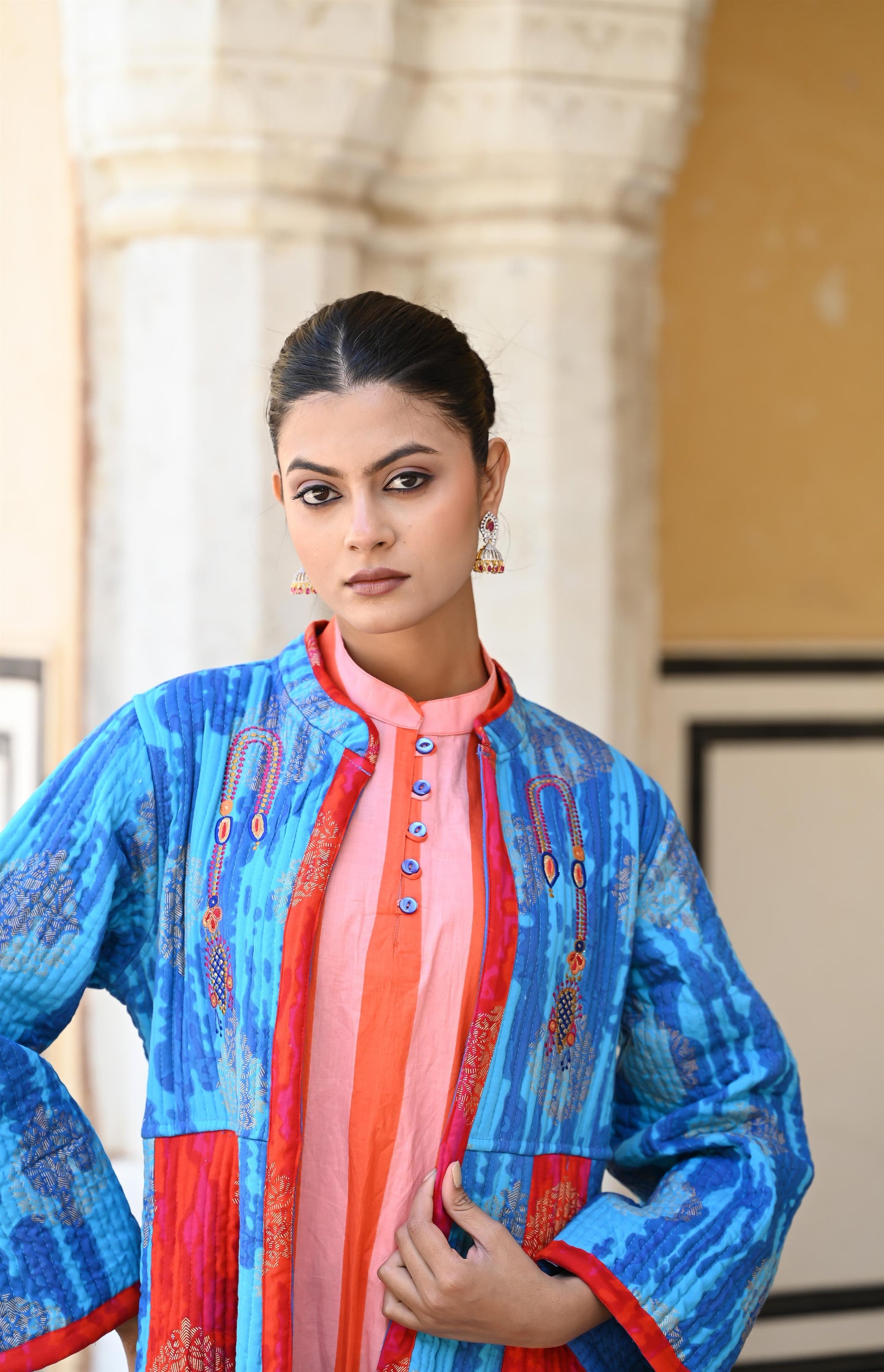 AHANA  WINTER QUILTED JACKET SET-DELIVERY IN 7 TO 10 DAYS