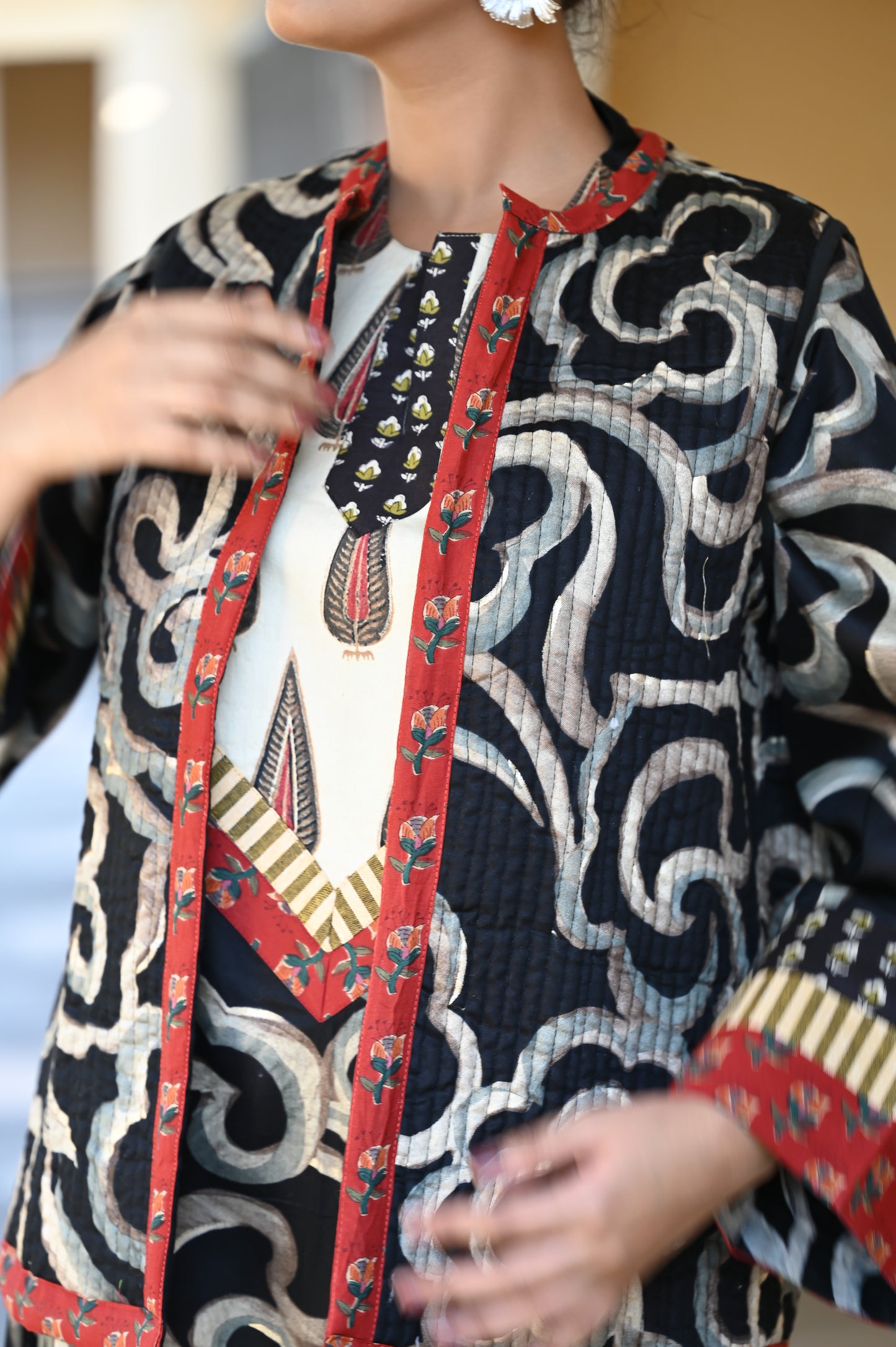 PRAVI-DELIVERY IN 1 OR 2 DAYS-قفطان من القطن والحرير مع جاكيت شتوي مبطّن