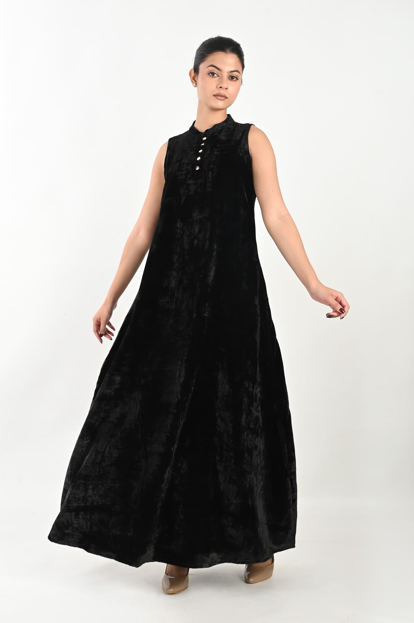 AGNI-VELVET KAFTAN AND JACKET SET-DELIVERY IN 7 TO 10 DAYS