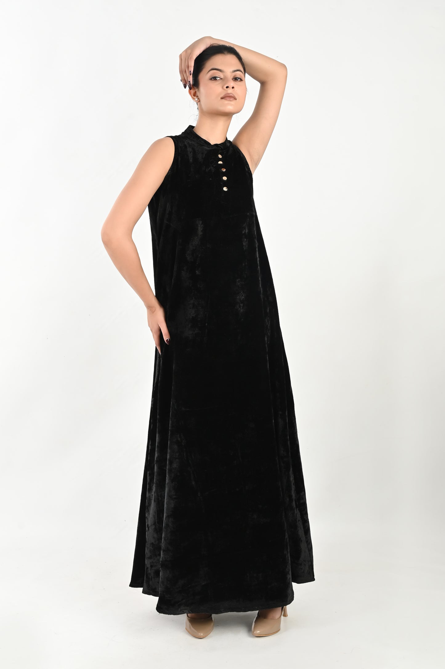 AGNI-VELVET KAFTAN AND JACKET SET-DELIVERY IN 7 TO 10 DAYS