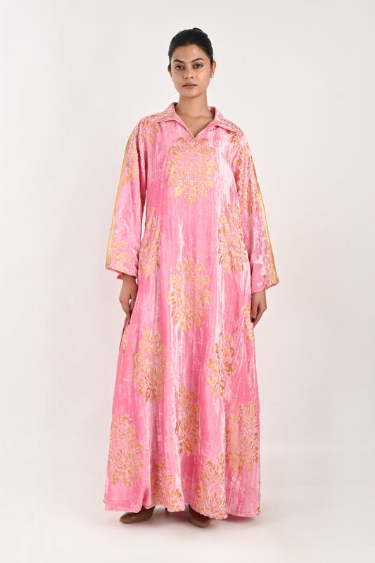 AGNEYA VELVET PINK-DELIVERY IN 7 TO 10 DAYS