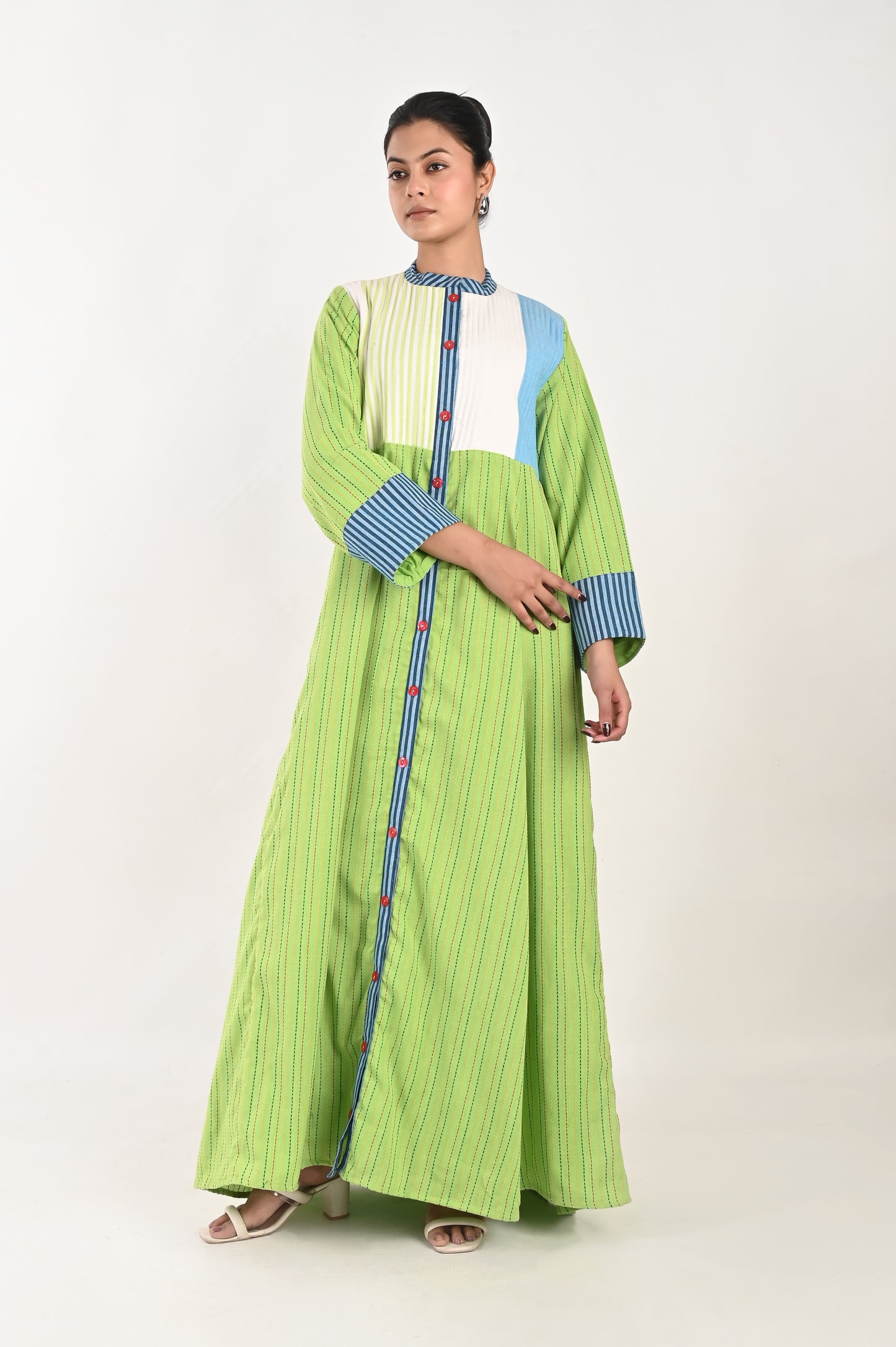 UMIKA HANDMADE  QUILTED COTTON KAFTAN-DELIVERY IN 7 TO 10 DAYS