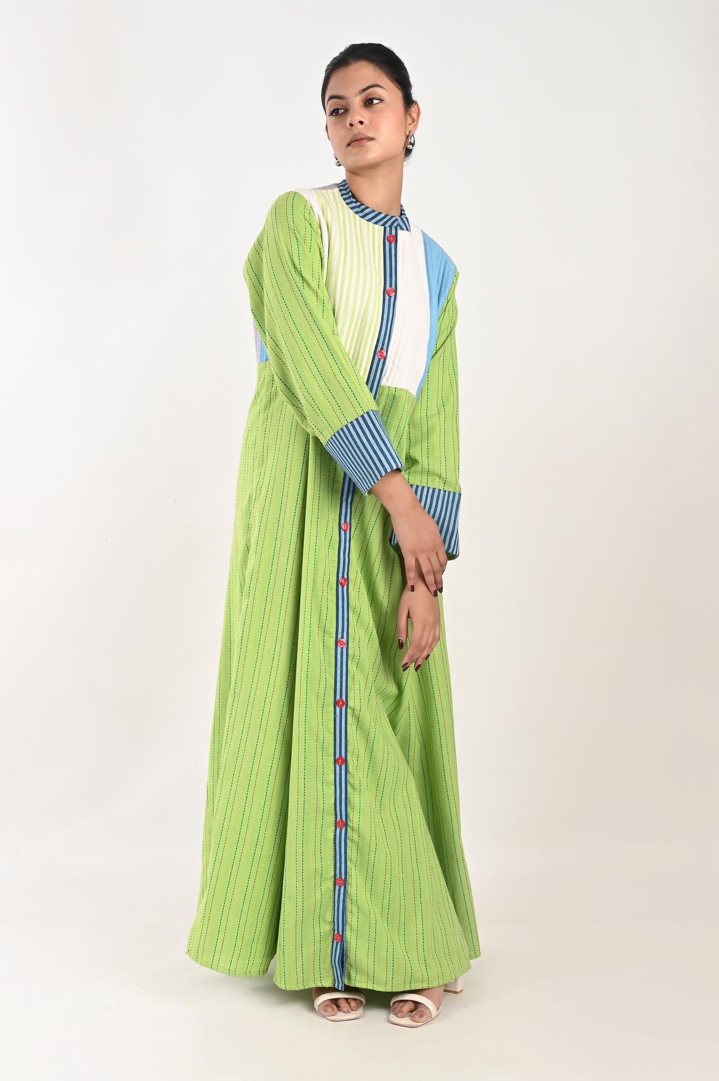 UMIKA HANDMADE  QUILTED COTTON KAFTAN-DELIVERY IN 7 TO 10 DAYS