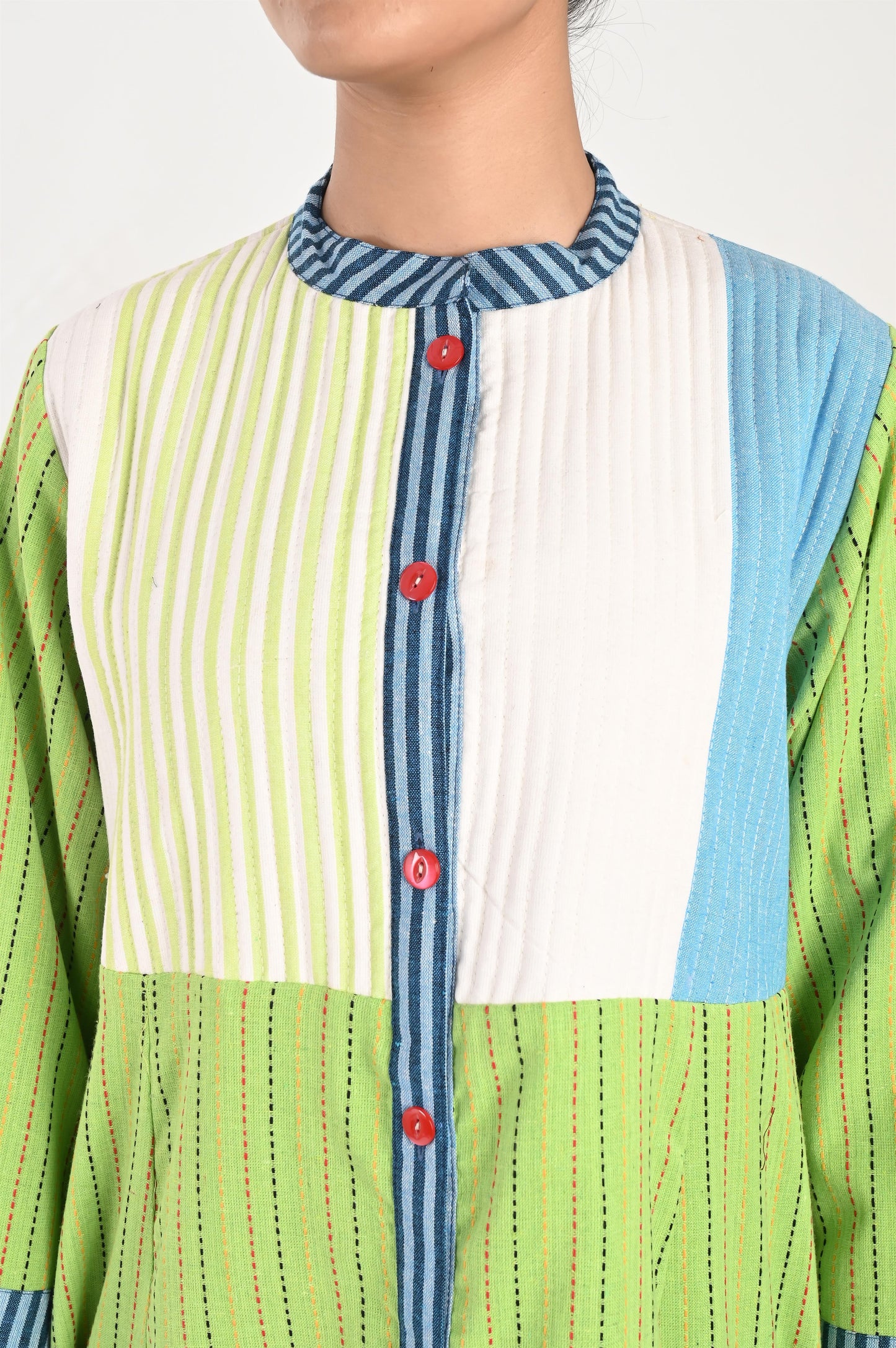 UMIKA HANDMADE  QUILTED COTTON KAFTAN-DELIVERY IN 7 TO 10 DAYS