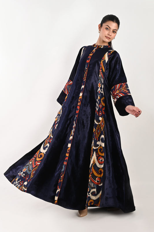 SANAR VELEVT AND COTTON KAFTAN