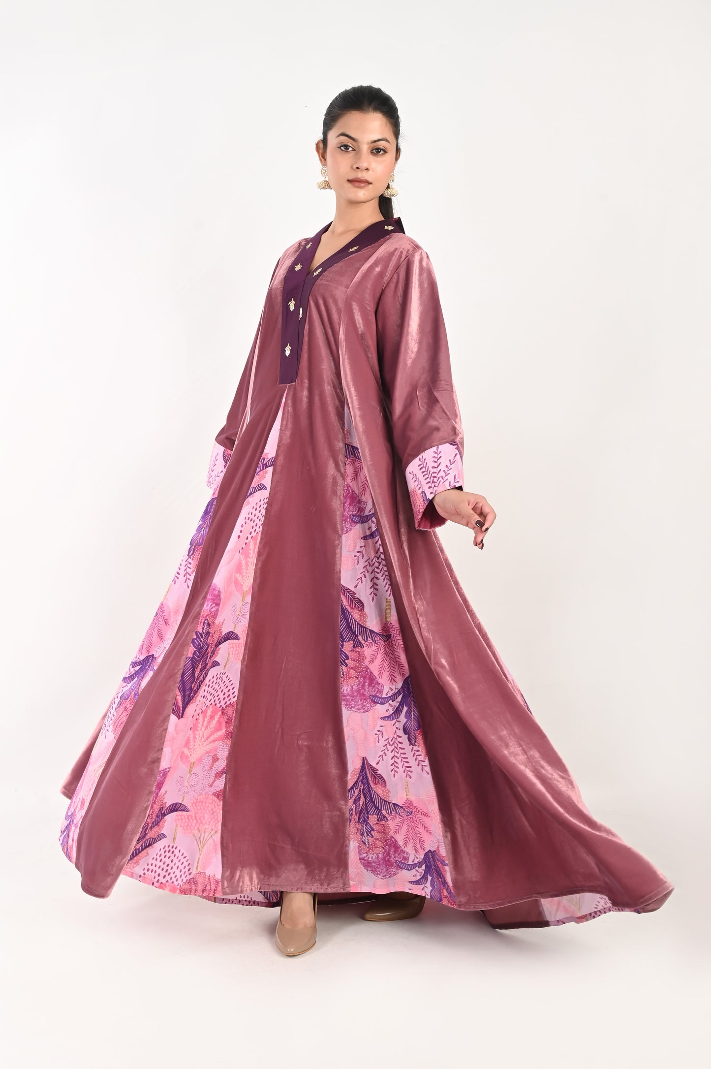 AVNI  VELEVT KAFTAN-DELIVERY IN 1 TO 2 DAYS