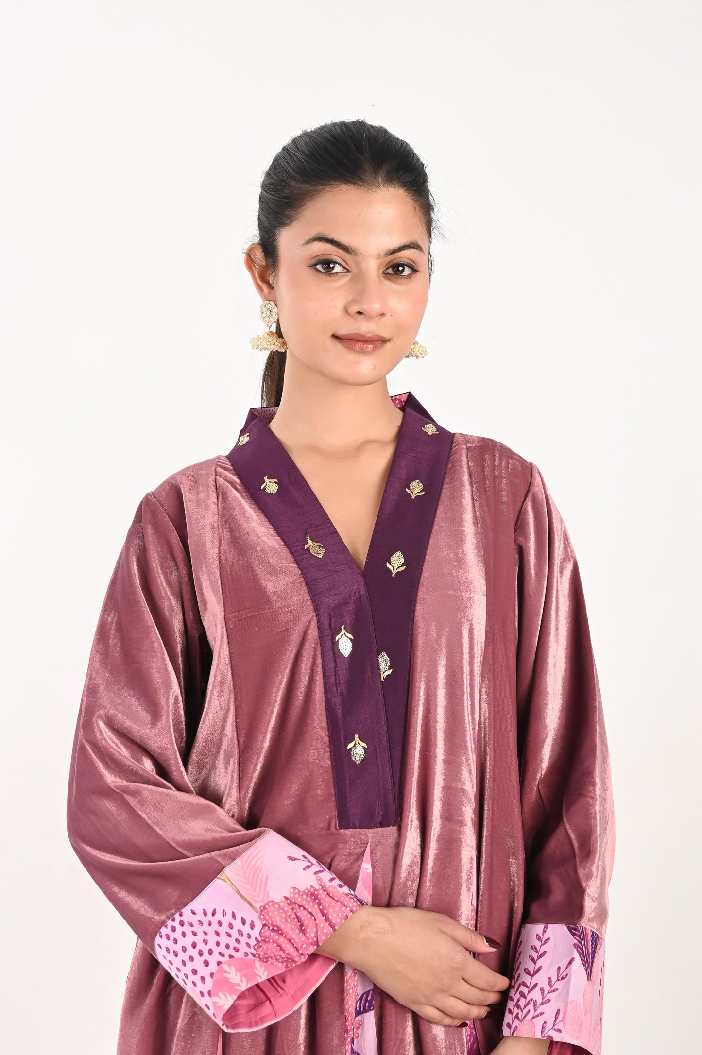AVNI  VELEVT KAFTAN-DELIVERY IN 1 TO 2 DAYS