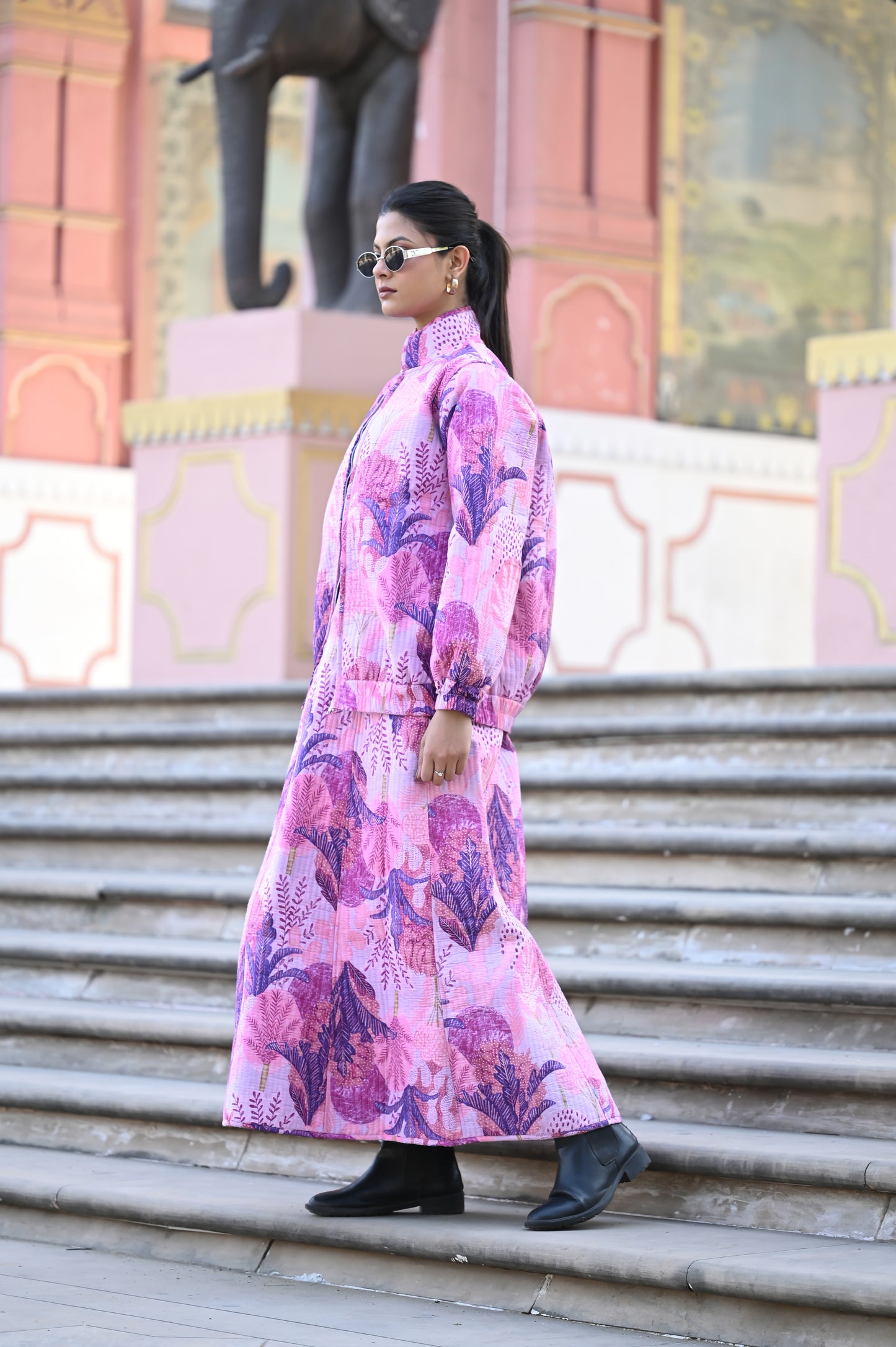 INDRI WINTER QUILTED JACKET AND SKIRT- DELIVERY IN 10  TO 12  DAYS