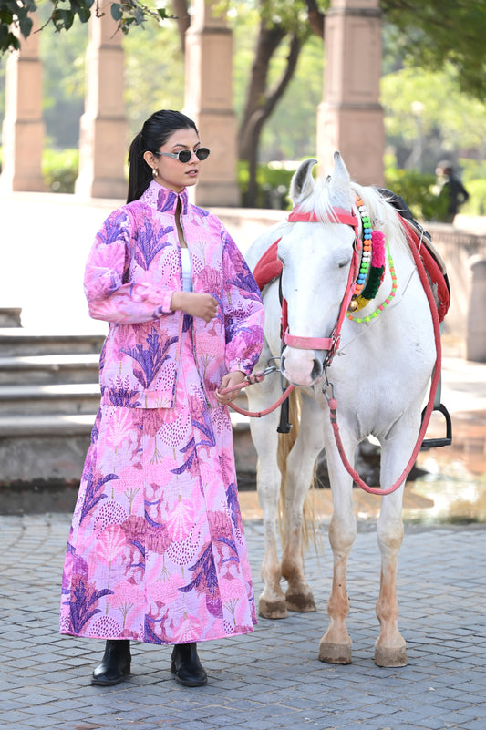 INDRI WINTER QUILTED JACKET AND SKIRT- DELIVERY IN 10  TO 12  DAYS