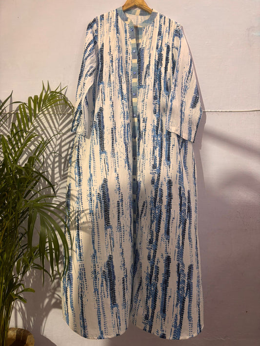Isha  Tie dye cotton kaftan-delivery in 7 to 10 days