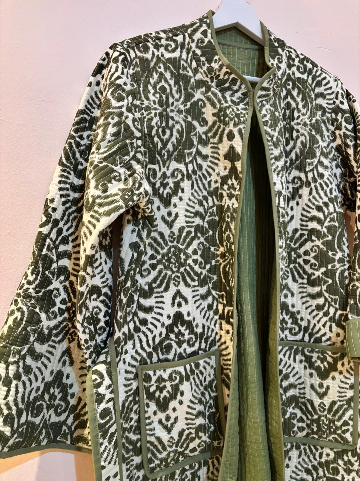 ISHA GREEN WINTER QUILTED JACKET-DELIVERY IN 1 OR 2 DAYS