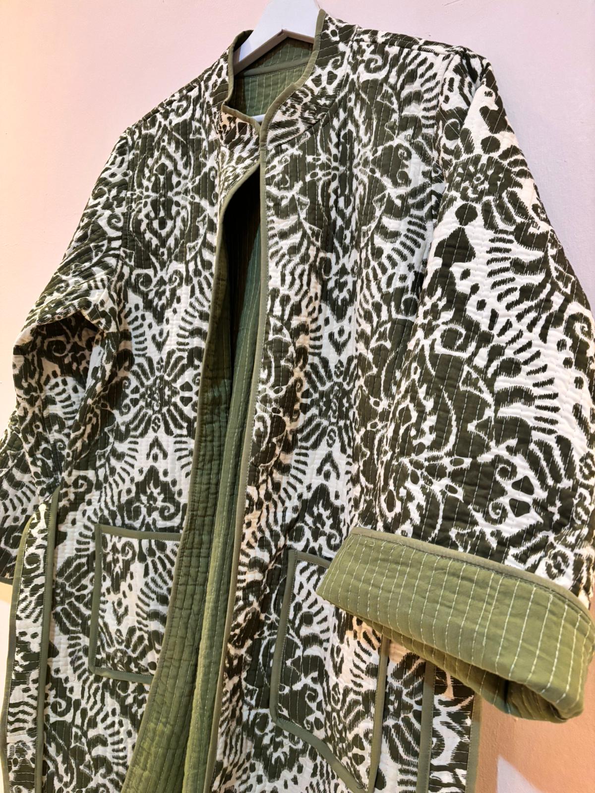 ISHA GREEN WINTER QUILTED JACKET-DELIVERY IN 1 OR 2 DAYS