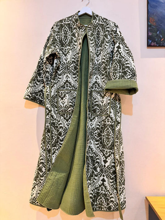 ISHA GREEN WINTER QUILTED JACKET-DELIVERY IN 1 OR 2 DAYS